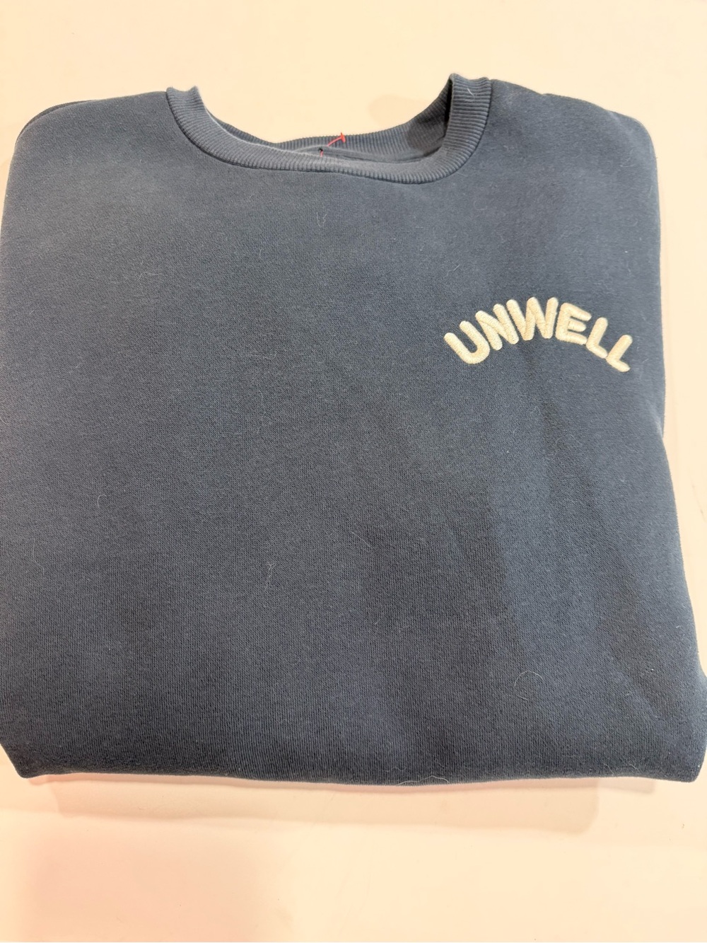 Unwell Navy Crewneck Sweater - Casual Sweatshirt